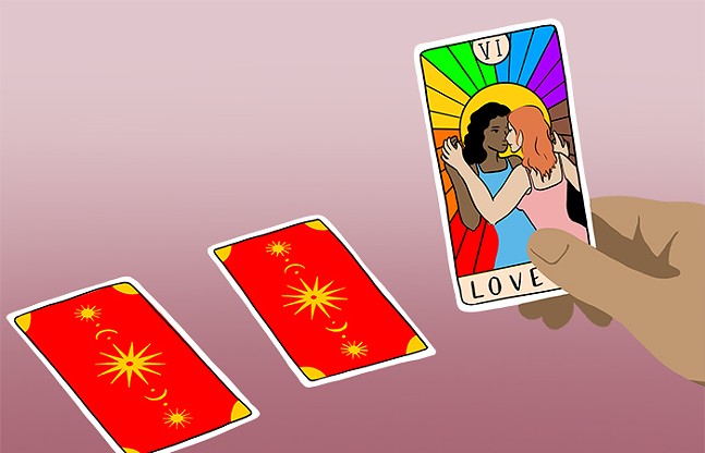 Shuffle your fate with queer tarot card reader and astrologer Aurora Dawning