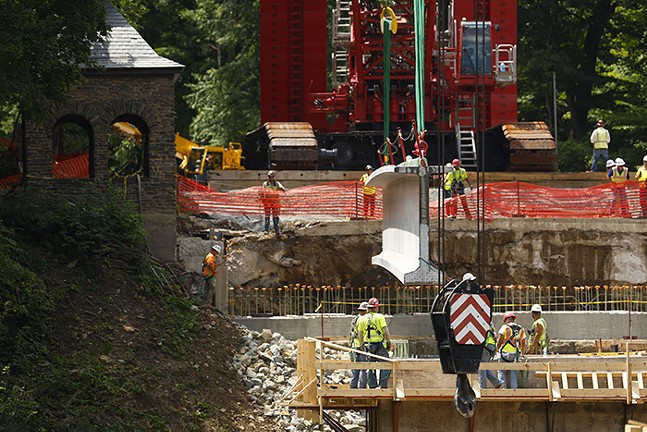 Work begins on collapsed Fern Hollow Bridge rebuild