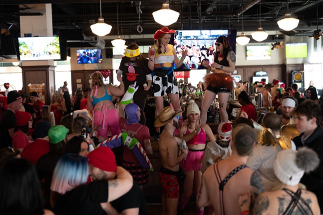 Beer and no clothing at the 2024 Pittsburgh Cupid Undie Run
