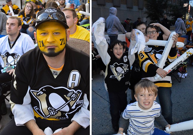 Fans cheer on the Pens as they beat the Washington Capitals in Round 2, Game 4 of the Stanley Cup Playoffs (7)
