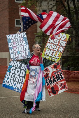 100 vs. 4: Pittsburgh protesters come out in force against the Westboro Baptist Church (6)