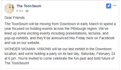 UPDATE: ToonSeum closing its Downtown Pittsburgh location (2)