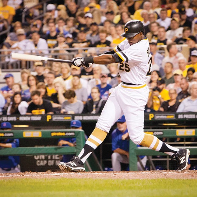 Pittsburgh Pirates' Jordy Mercer bats during a baseball game