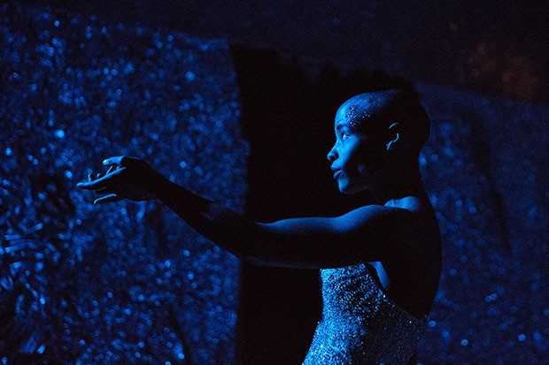 Jasmine Hearn in blue, sable and burning