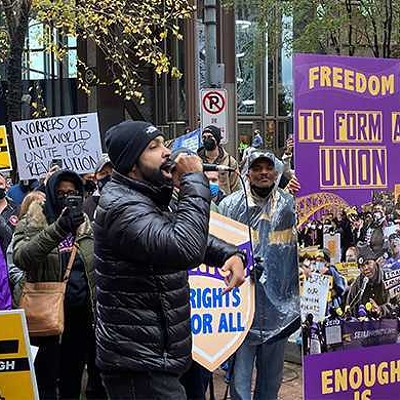 UPMC workers go on one-day strike demanding better wages and right to unionize