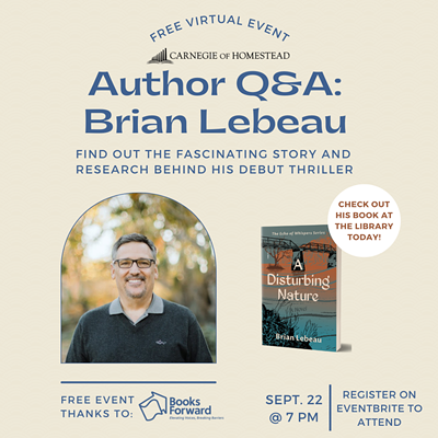 Virtual Author Q&A: Brian LeBeau & his debut thriller 'A Disturbing Nature'