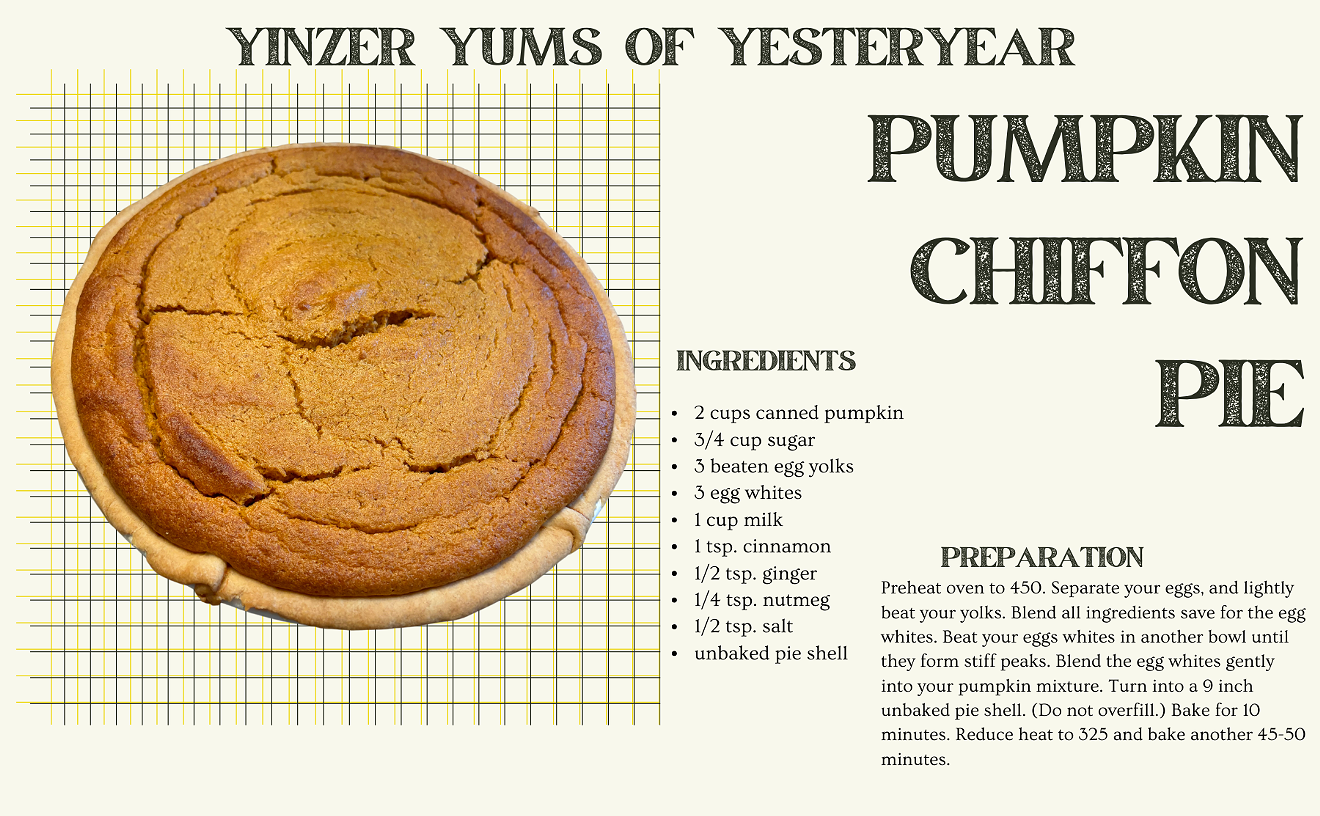 Yinzer Yums of Yesteryear: Pumpkin chiffon pie