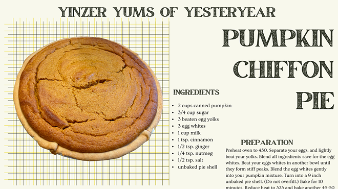 Yinzer Yums of Yesteryear: Pumpkin chiffon pie